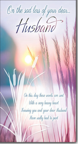 Loss of your Husband sympathy card - caring words