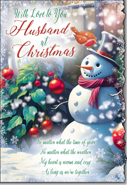 Husband Christmas card- sentimental verse