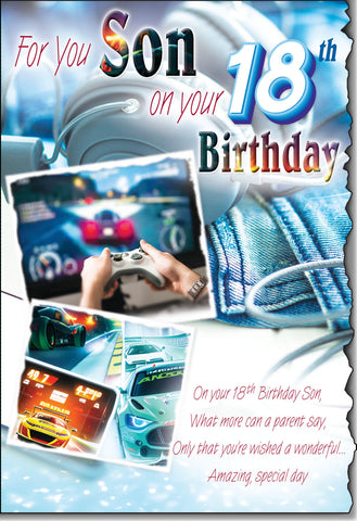 Son 18th birthday card