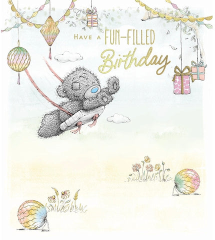 Me to you general birthday card - bear on swing