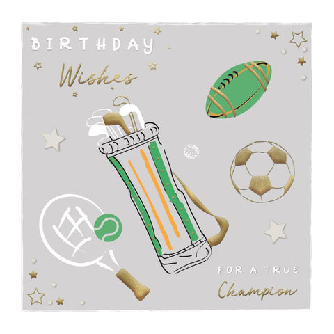Birthday card for him- sport