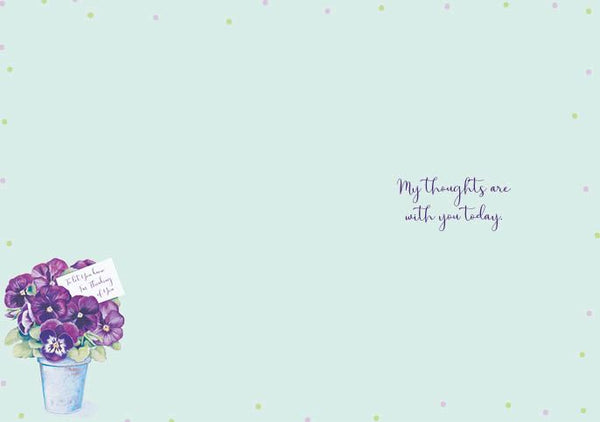 Thinking of you card - pansies