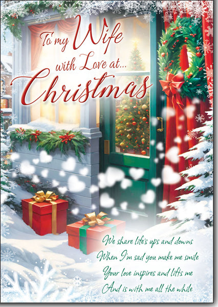 Wife Christmas card - loving verse