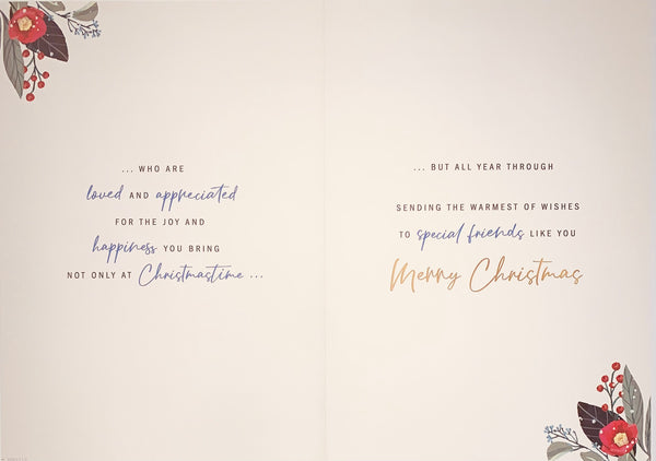 Friends Christmas card- Xmas robins