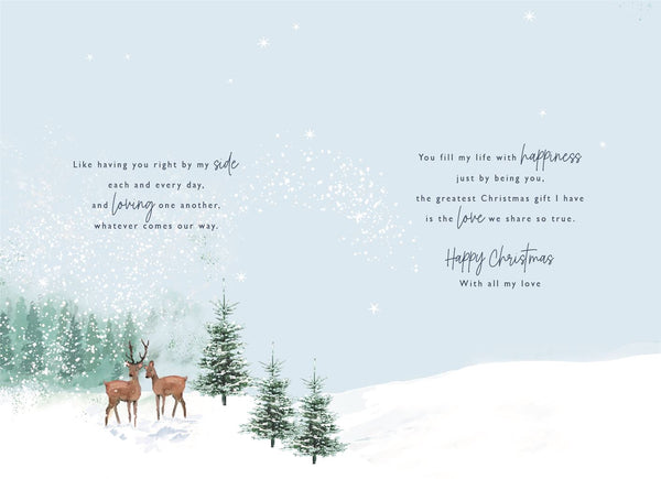 Husband Christmas card- festive reindeers