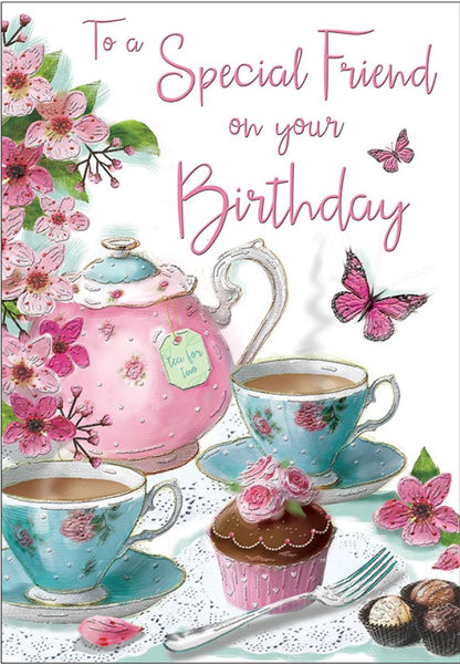 Friend birthday card- birthday tea
