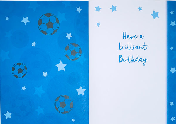 Age 11 birthday card - football