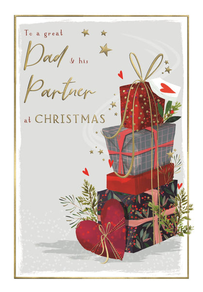 Dad and Partner Christmas card - Xmas gifts