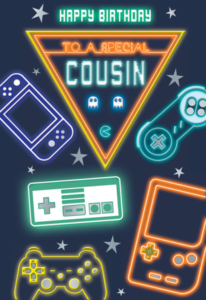 Cousin birthday card - gamer