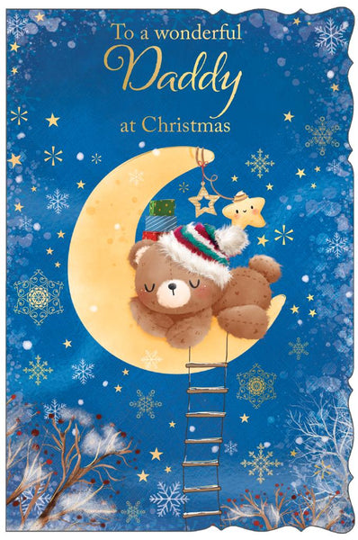 Daddy Christmas card - cute bear