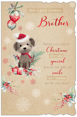 Brother Christmas card- cute dog