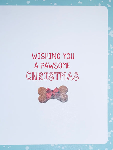 To the dog Christmas card - cute