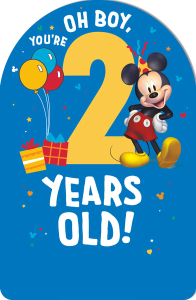 Age 2 Mickey Mouse birthday card