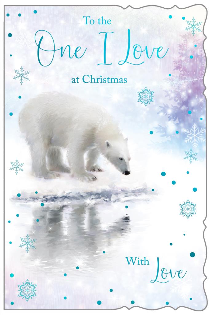 One I love Christmas card- polar bear