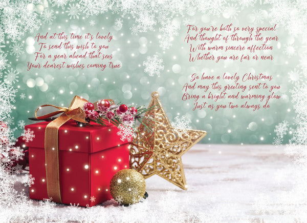 Both of you Christmas card - sentimental verse