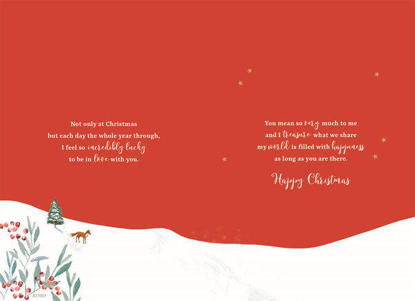 Husband Christmas card - festive train