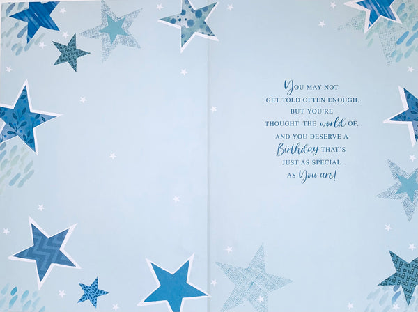 Brother birthday card - modern stars