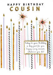 Cousin birthday card- Birthday candles