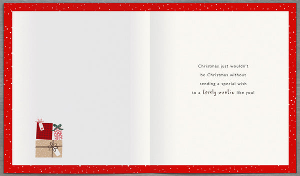 Auntie Christmas card - cute reindeer