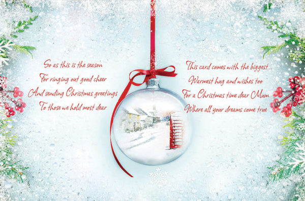 Mum Christmas card - sentimental verse