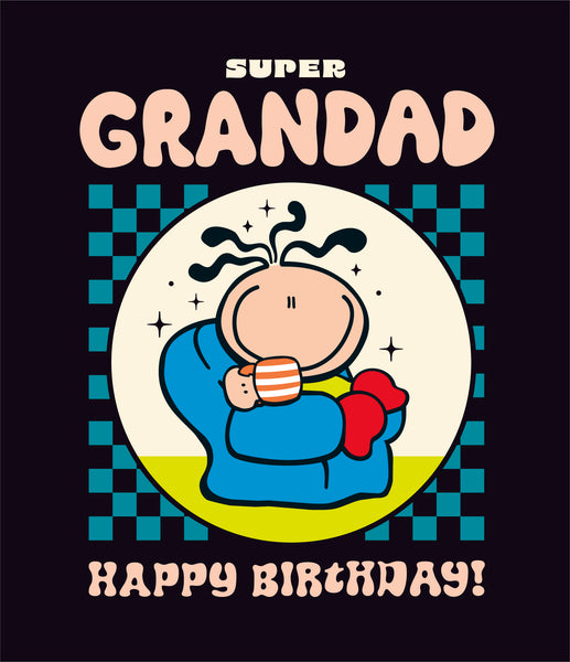 Grandad birthday card - relaxing armchair