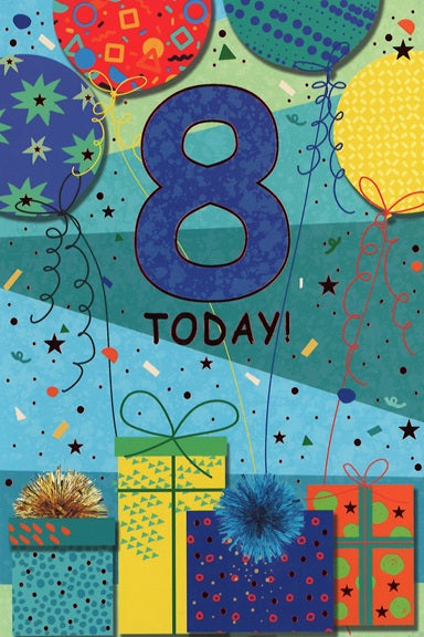 Age 8 birthday card