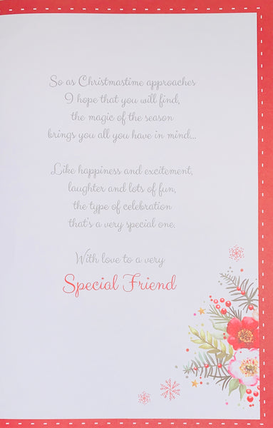 Special friend Christmas card- Large card