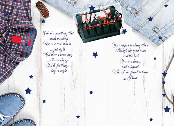 Dad birthday card- sentimental verse