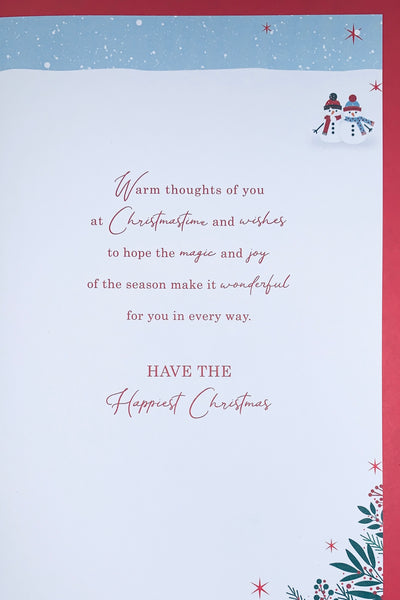 Daughter and Son in law Christmas card - winter scene