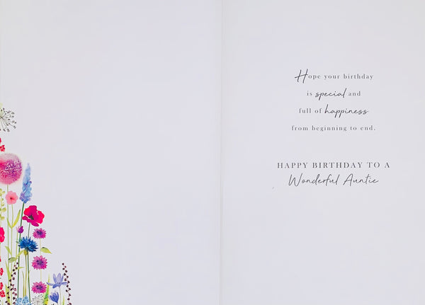 Auntie birthday card - sentimental verse