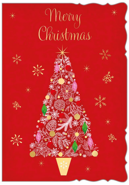 General Christmas card- shimmering Xmas tree