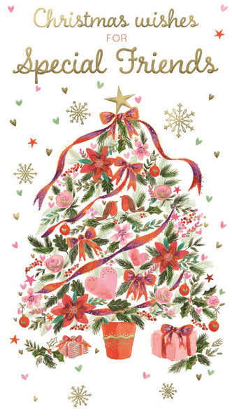 Special friends Christmas card - Christmas tree