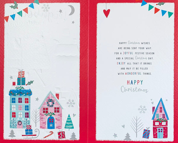 Neighbours Christmas card - traditional festive