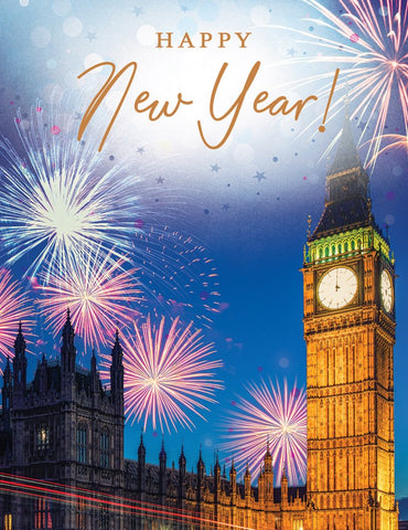 New year card- London fire works