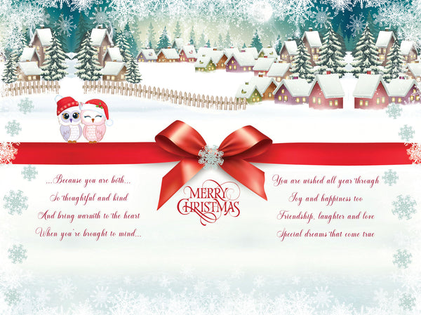 Daughter and Partner Christmas card - sentimental verse