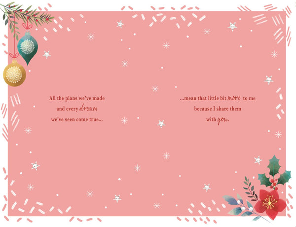 Wife Christmas card - Sentimental verse