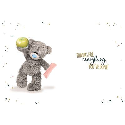 Thank you teacher card- cute me to you bear