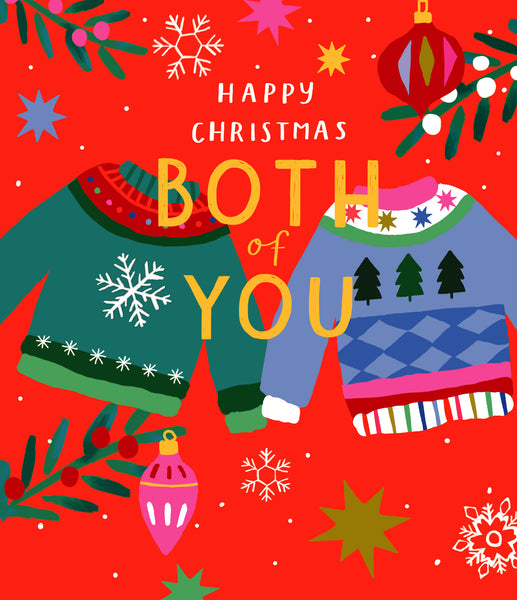 To both of you Christmas card - Xmas jumpers