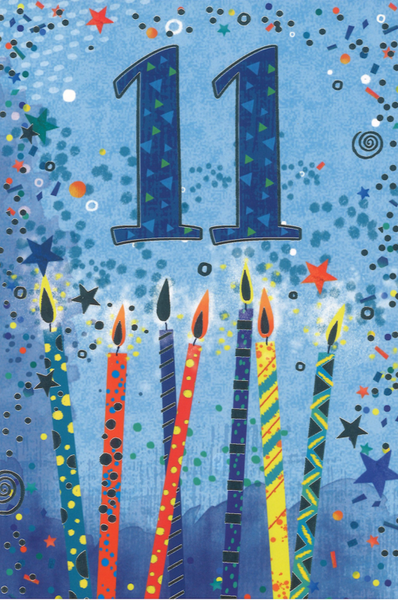 Age 11 birthday card