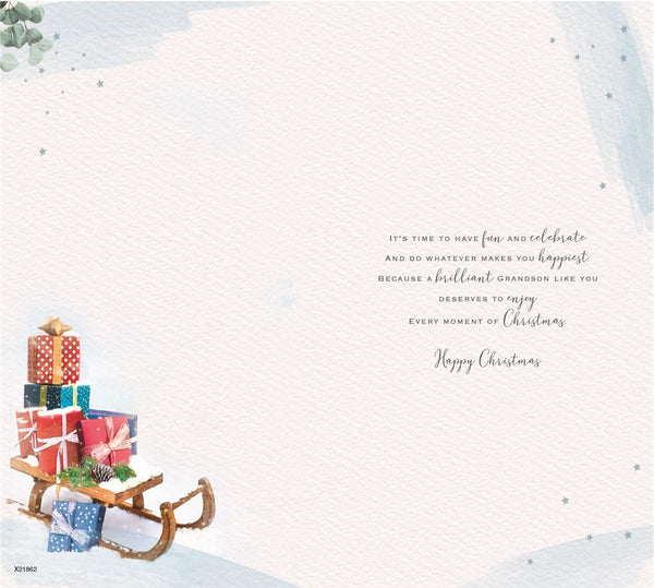 Grandson Christmas card - xmas gifts