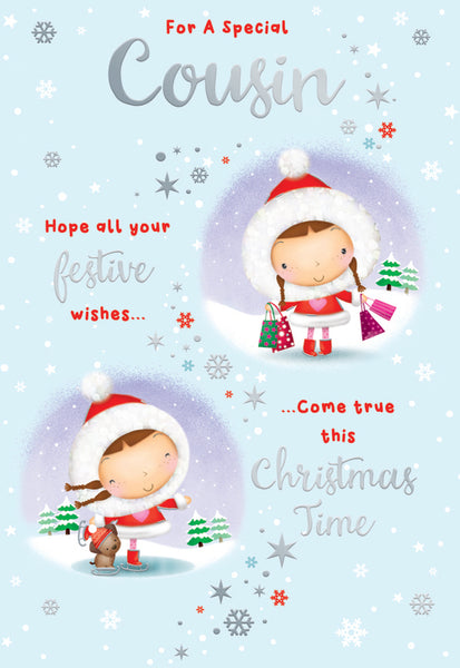 Cousin Christmas card - cute