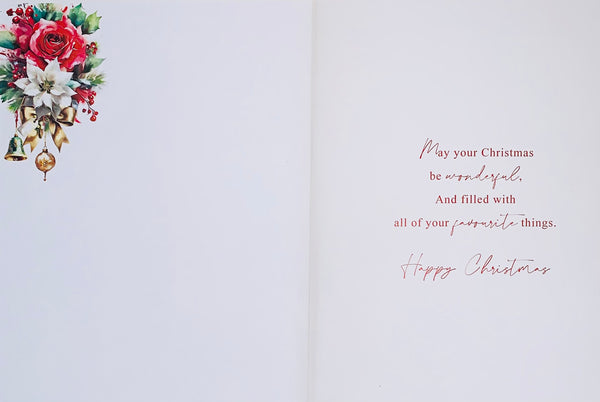Auntie Christmas card - Xmas baubles