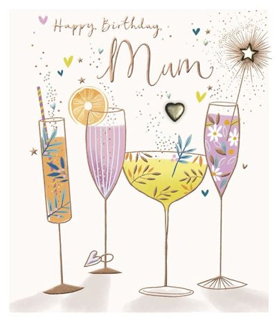 Mum birthday card - birthday drinks