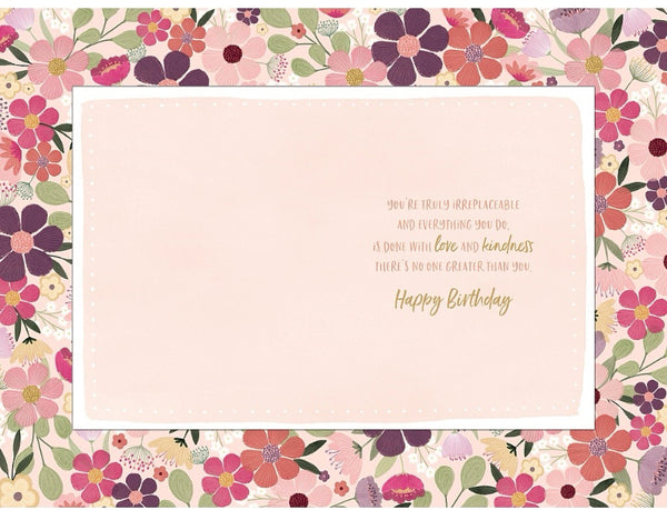 Mum birthday card - floral heart