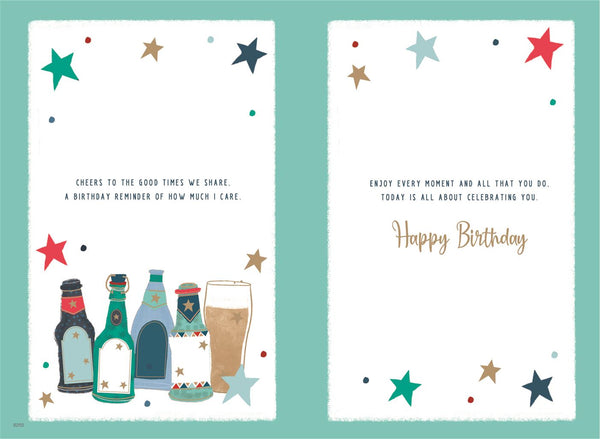 Husband birthday card - birthday beers