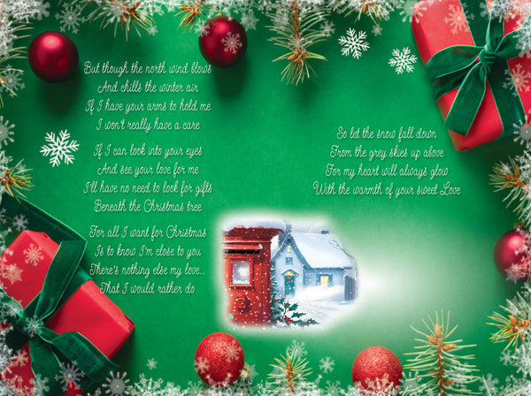 Husband Christmas card- sentimental verse