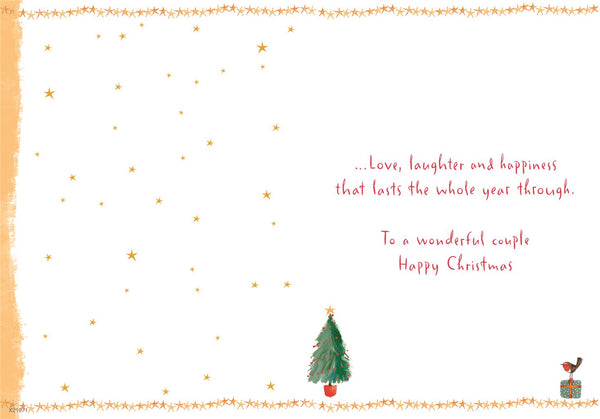 Son and Daughter in law Christmas card- cute highland cows