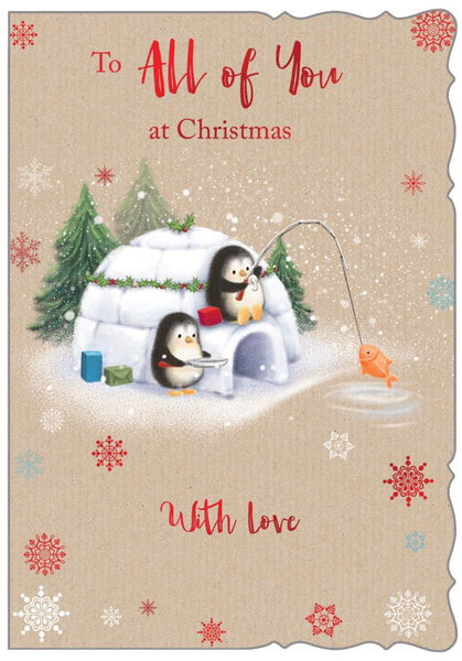 To all of you Christmas card - cute penguins