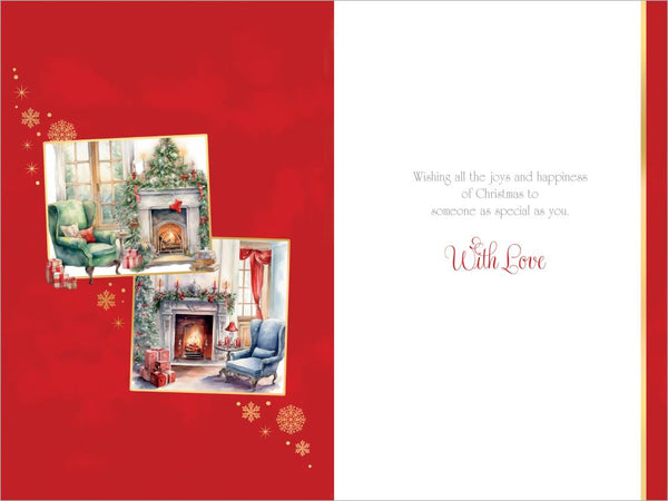 Brother-in-law Christmas card - festive scene