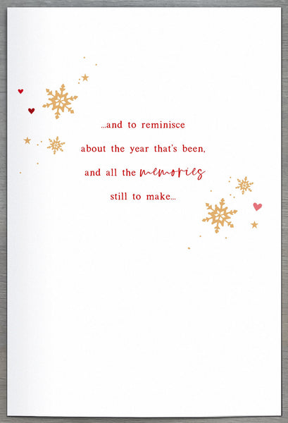 Husband luxury Christmas card - sentimental verse